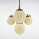 Art Deco, Chrome and Champagne Glass Chandelier, 1930s