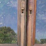 Lot of 4 oak windows H141xL112/117cm old small panes