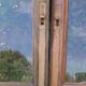 Lot of 4 oak windows H141xL112/117cm old small panes