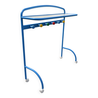 School shelf and hooks on wheels