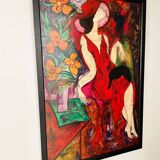 Oil Painting on Panel Large Format Signed Linda Le Kinf