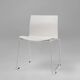 Mid-Century White Chair with Metal Frame and Plastic Seat, Belgium