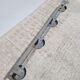 Vintage cream metal wall coat rack 4p