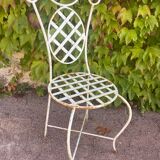 Chaise provençale forme Arlequin fer forgé année 70