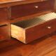 Cabinet baroque ancien en noyer à 4 tiroirs, Italie XVIIIe siècle