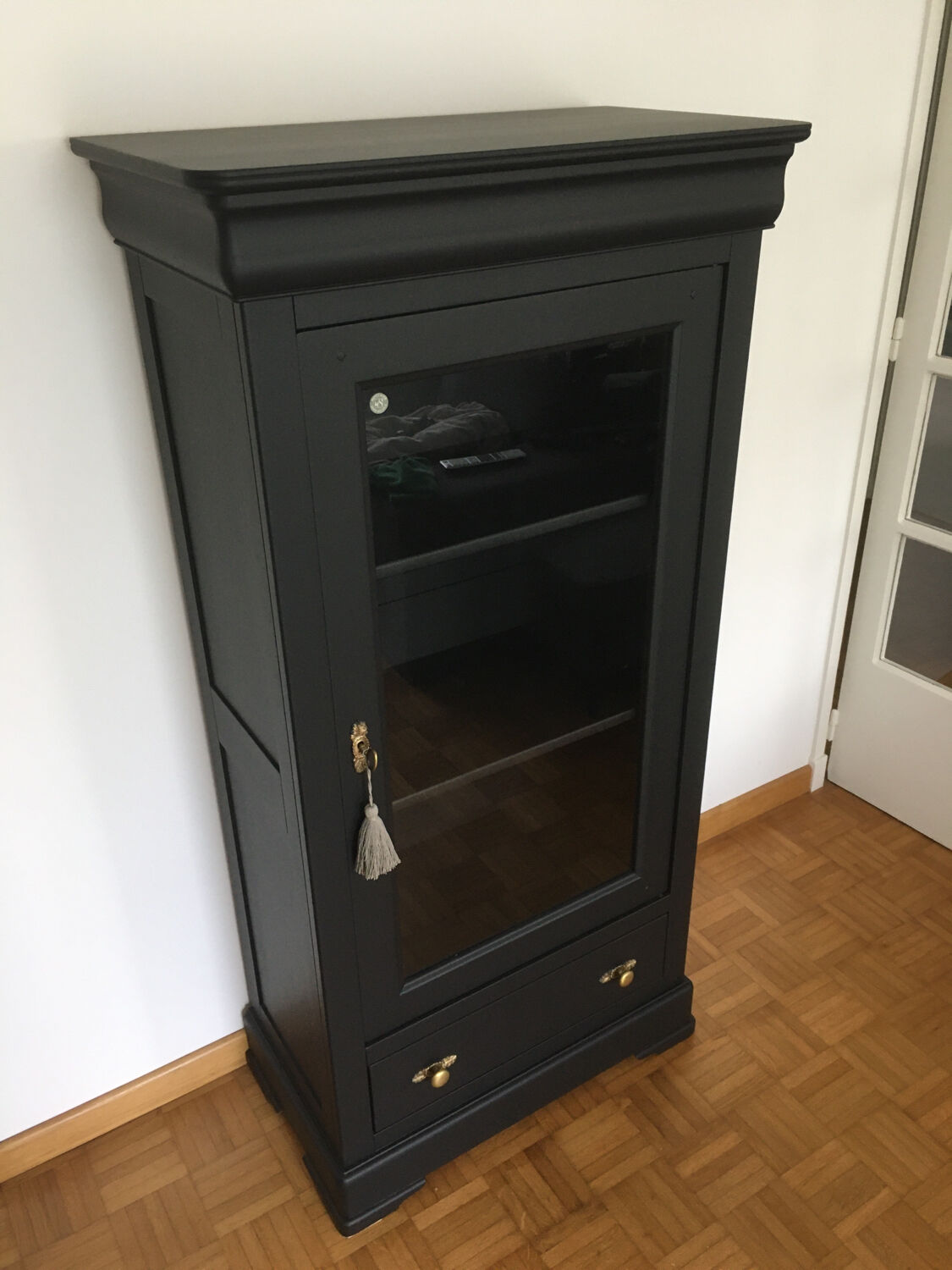 Black restyled vintage bookcase