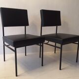 Pair of Philippon and Lecoq chairs 1955