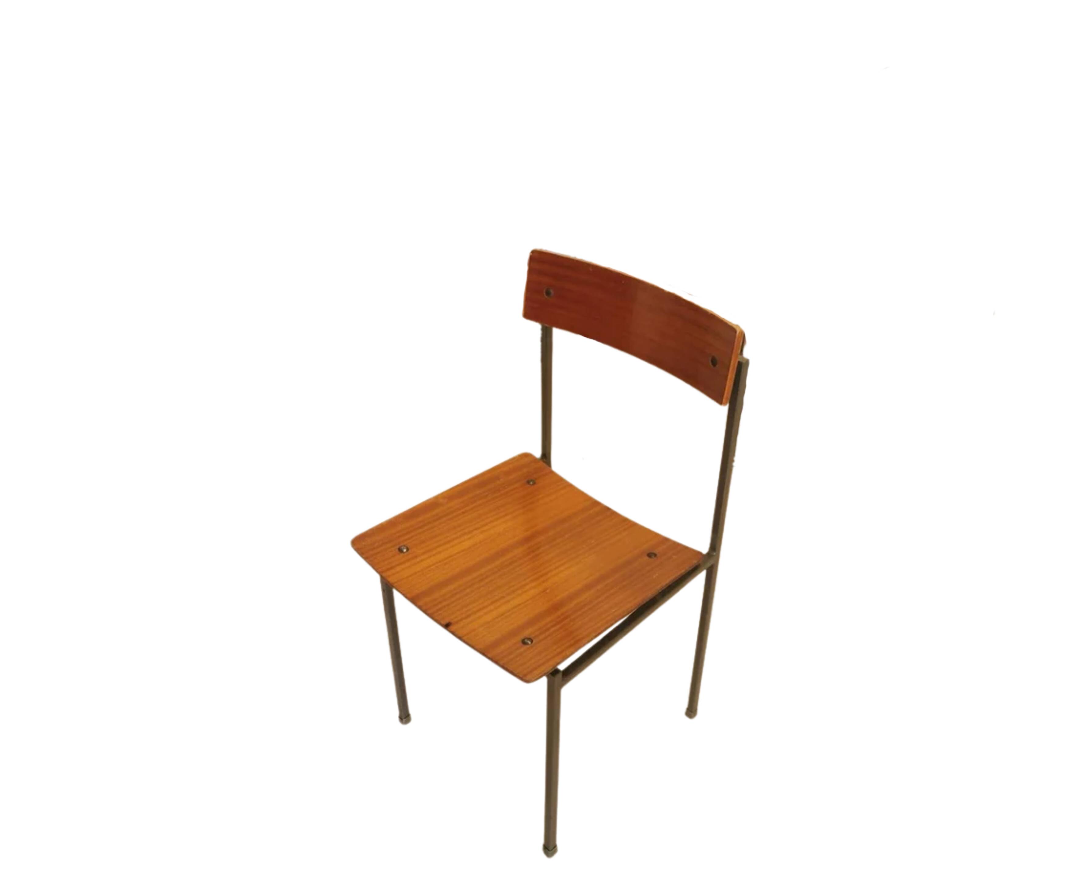 Vintage STOL Kamnik School Chair Minimalist Industrial Dining (1 of 30)