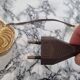 Vintage gold lamp base