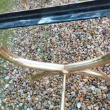 Table basse ancien avec plateau marbre vintage