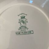 Assiettes à dessert en faïence de Luneville Blue Flowers