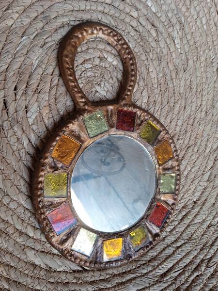 Mirror irena jaworska 70's vintage student of line vautrin