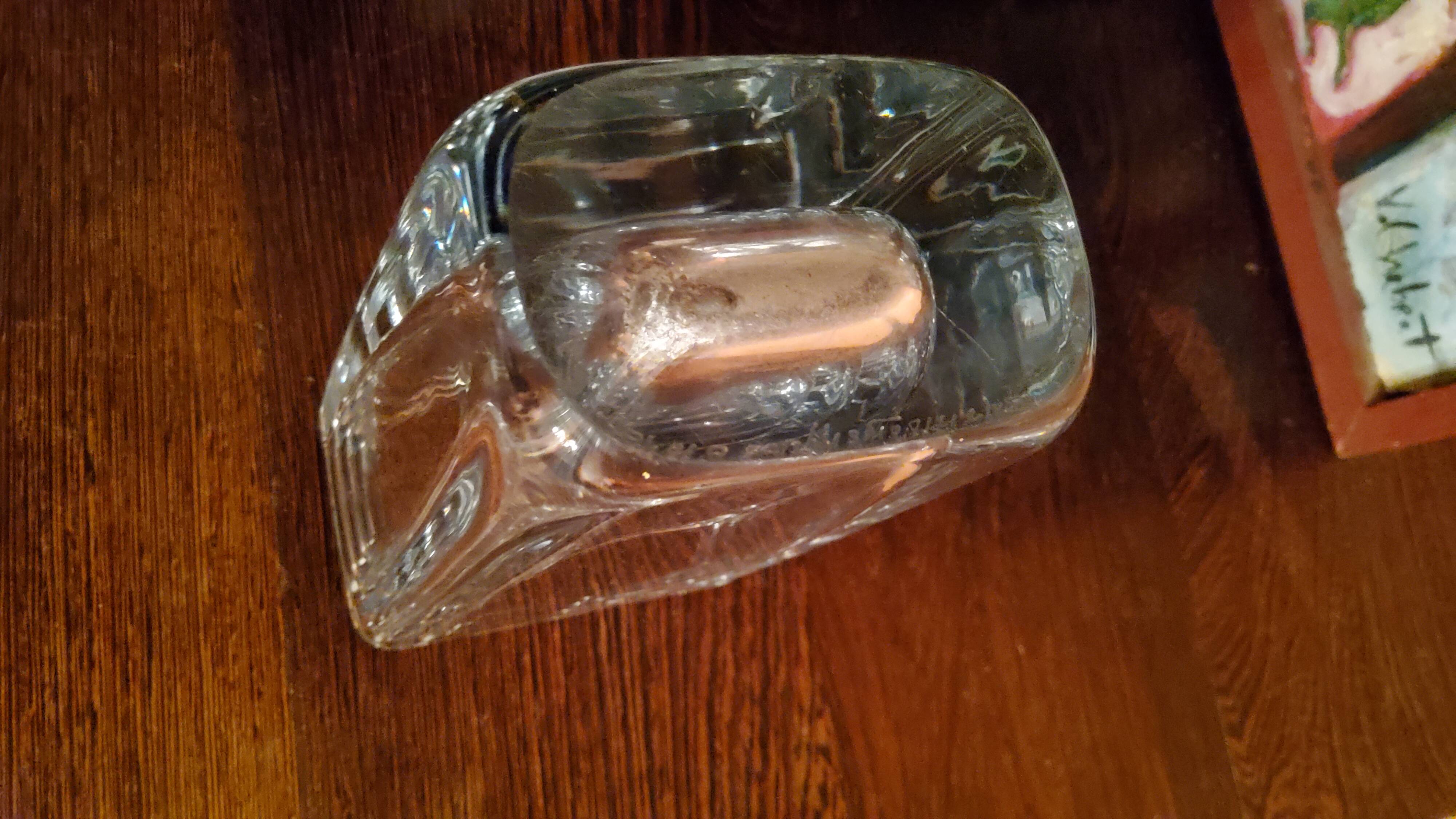 Scandinavian crystal vase from the 50s