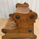 Small library step stool in oak from the 19th century.