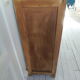 Furniture vintage skateboard straight out of an old shop, tray polished finishing bleached oak, the wax Cabinet medium oak, 2 sliding doors.