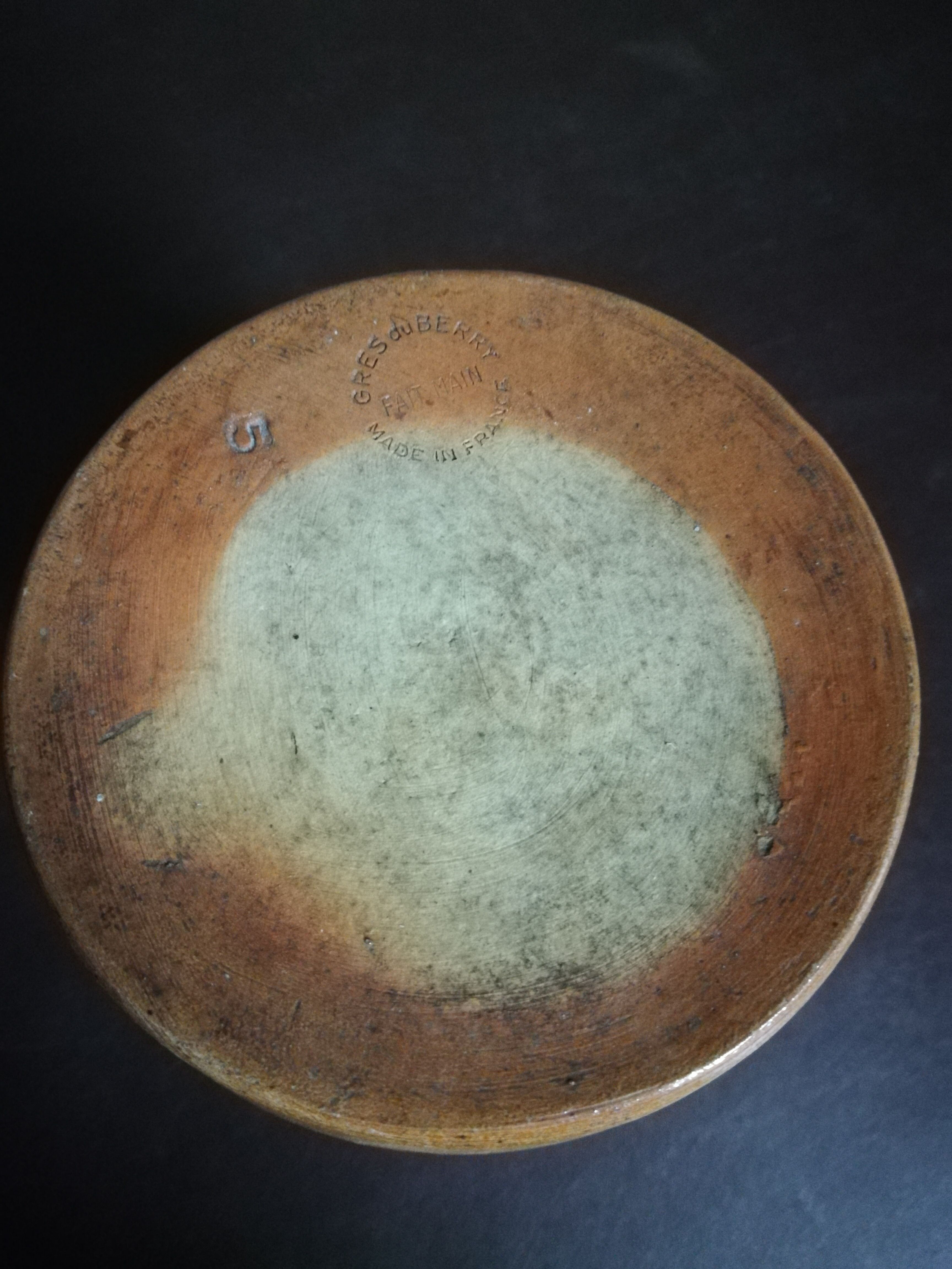 Jug / pitcher / jug enamelled terracotta "Sandstone from Berry"