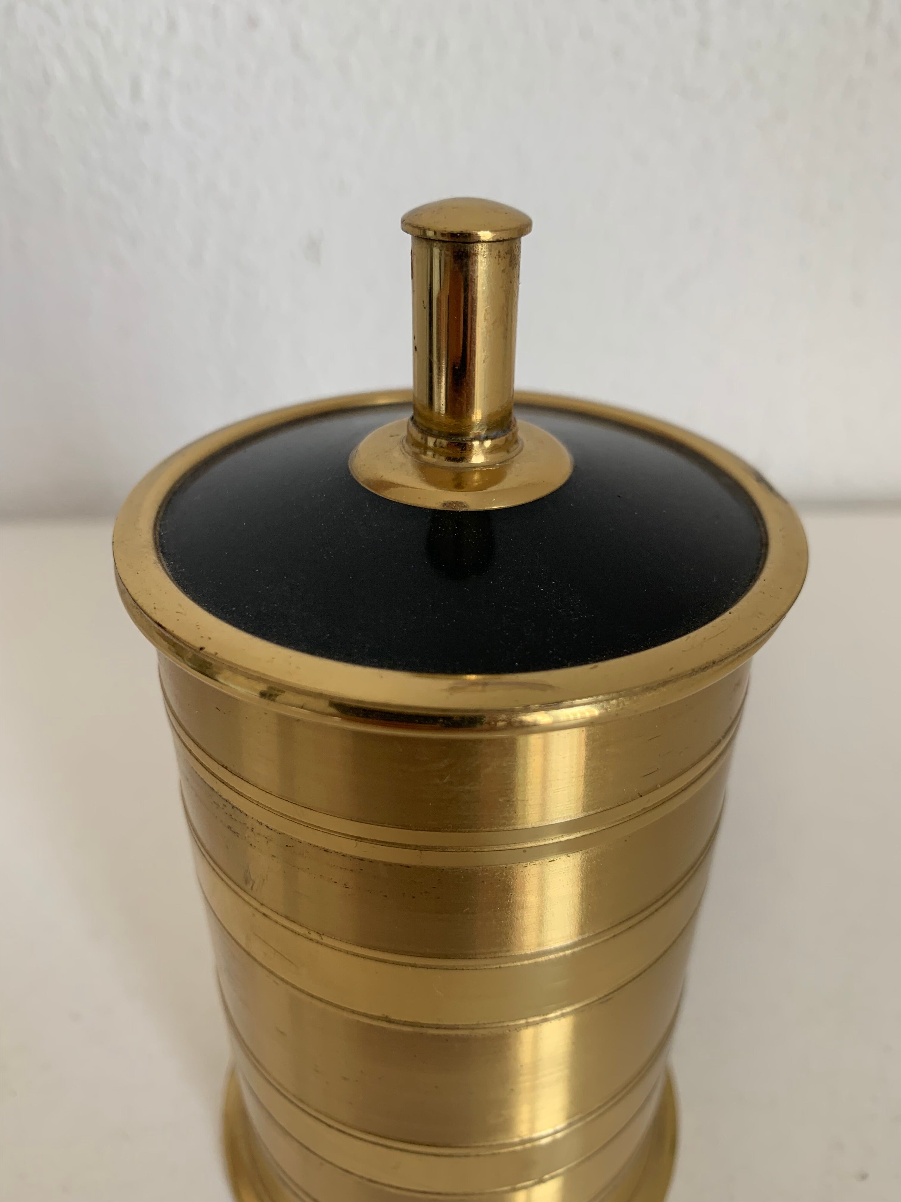 Vintage cigarette holder 1960 golden dispenser box - 14 x 7 cm