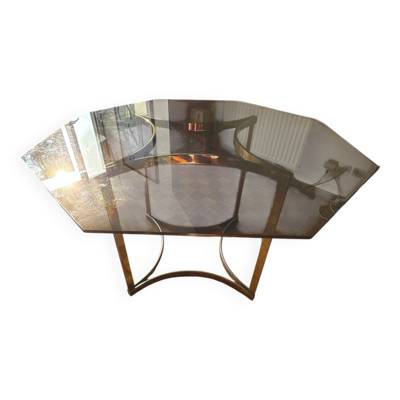Table en verre style année 70 Roche Bobois
