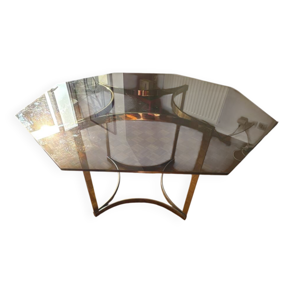 Table en verre style année 70 Roche Bobois