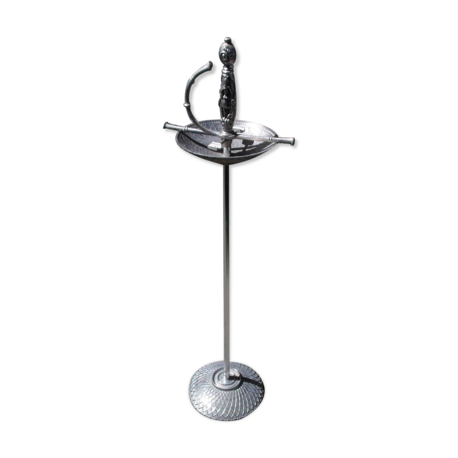Ashtray metal on foot height 80 cm