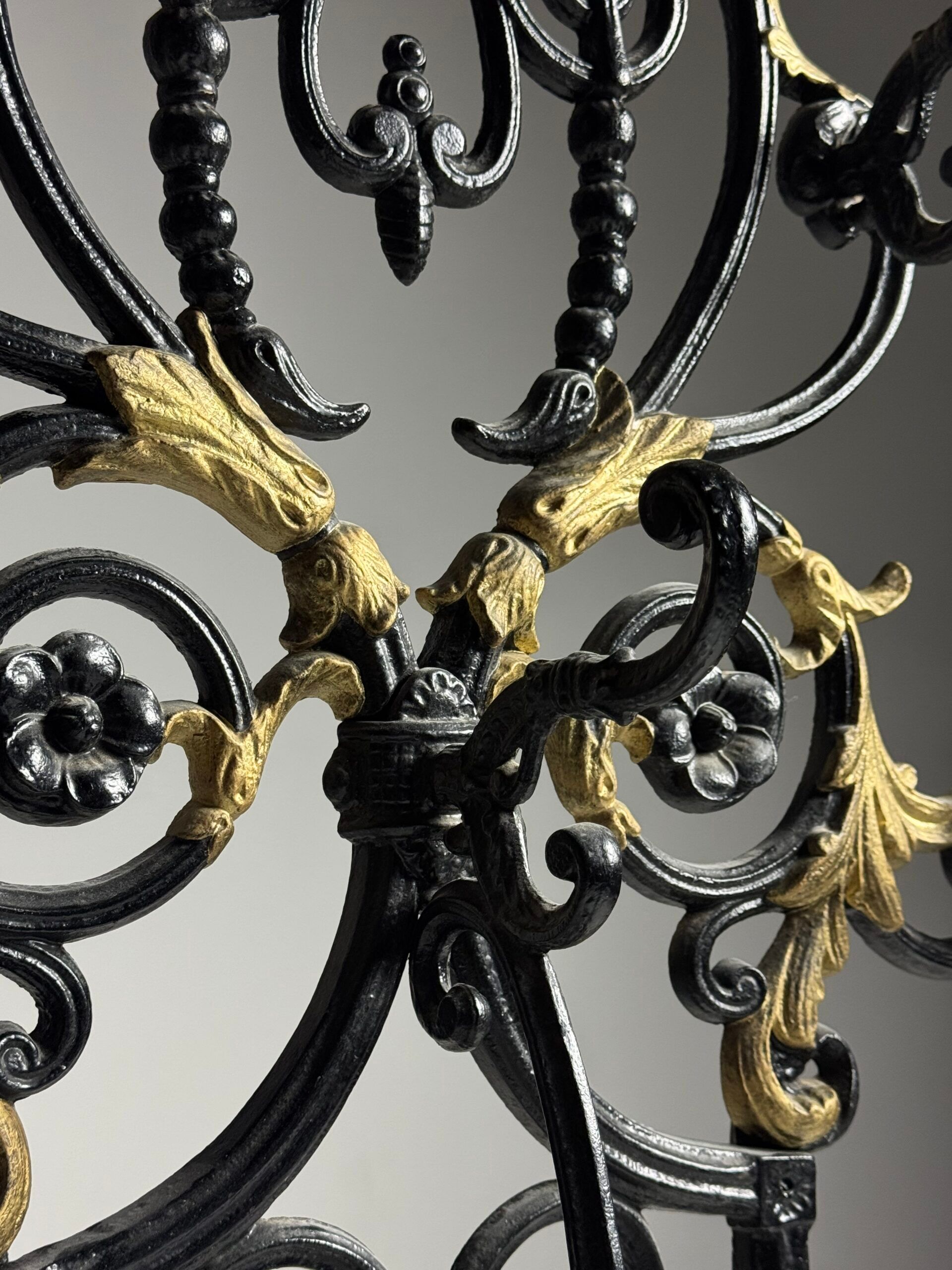 19th century cast iron coat rack