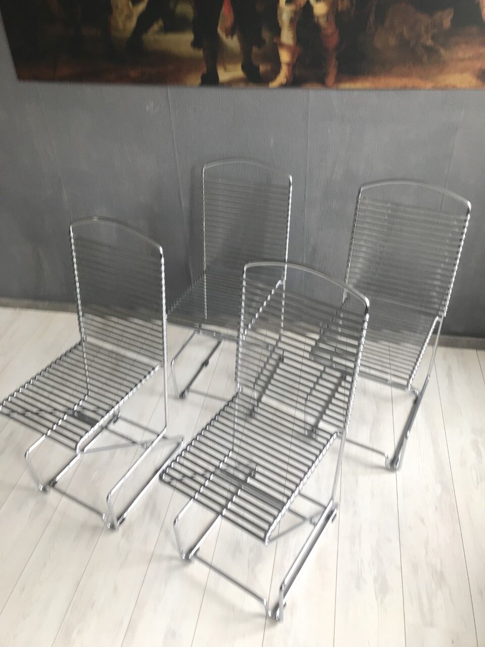 Set of 4 till behrens chairs for schlubach, 1980s