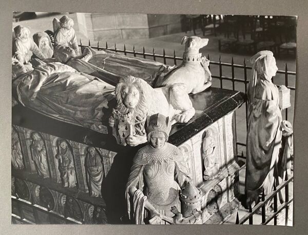 Photo argentique Bernard Darot XXe statue La Force
