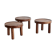 A set of three small round tables. Mado Jolain and René Legrand. France 1956.