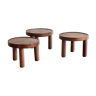 A set of three small round tables. Mado Jolain and René Legrand. France 1956