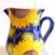 Portuguese pitcher with sunflowers