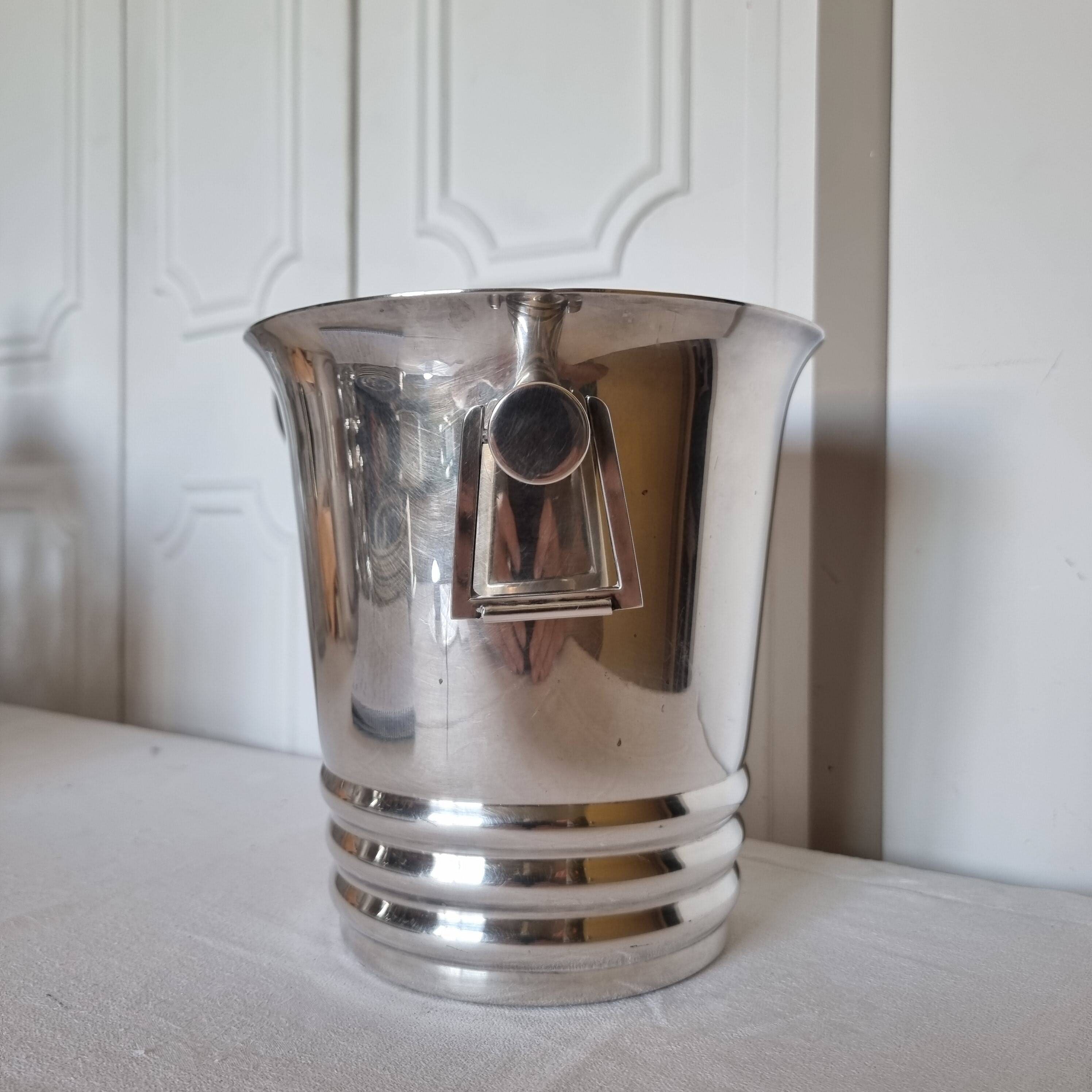 Art Deco silver-plated champagne bucket from Argit Paris, 19th century