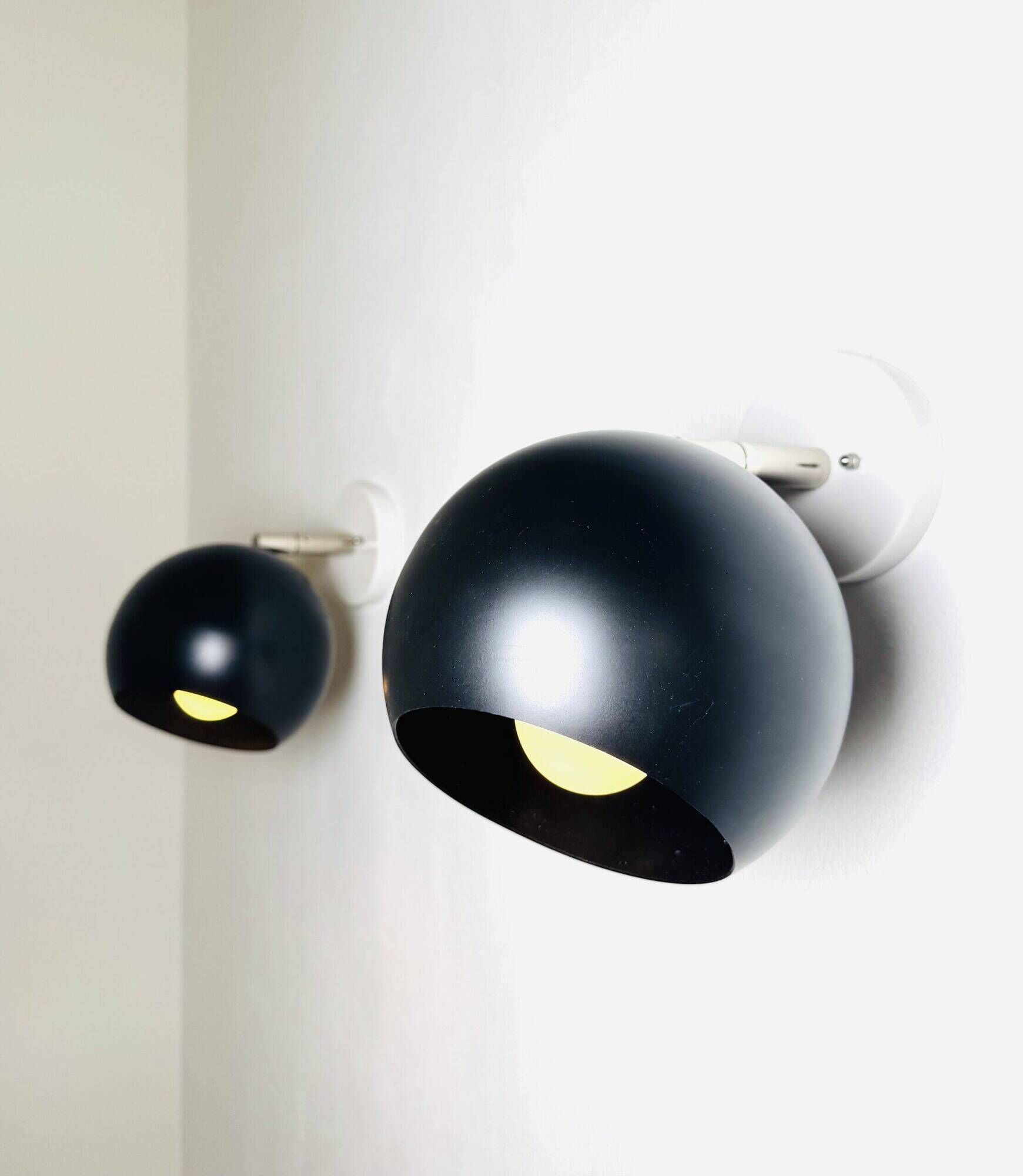 A5-1300 Globe Wall Lamps In Black By Raak Amsterdam, The Netherlands 1970S