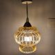 suspension globe ambré space age,1970