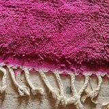Tapis bérbere rose tissé en laine fait main traditionnelle 250cmx150cm