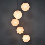 Vintage five-globe ceiling lamp 1960