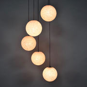 Vintage five-globe ceiling lamp 1960