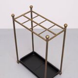 Rectangular Brass And Cast Iron Umbrella Stand. French. Circa 1900