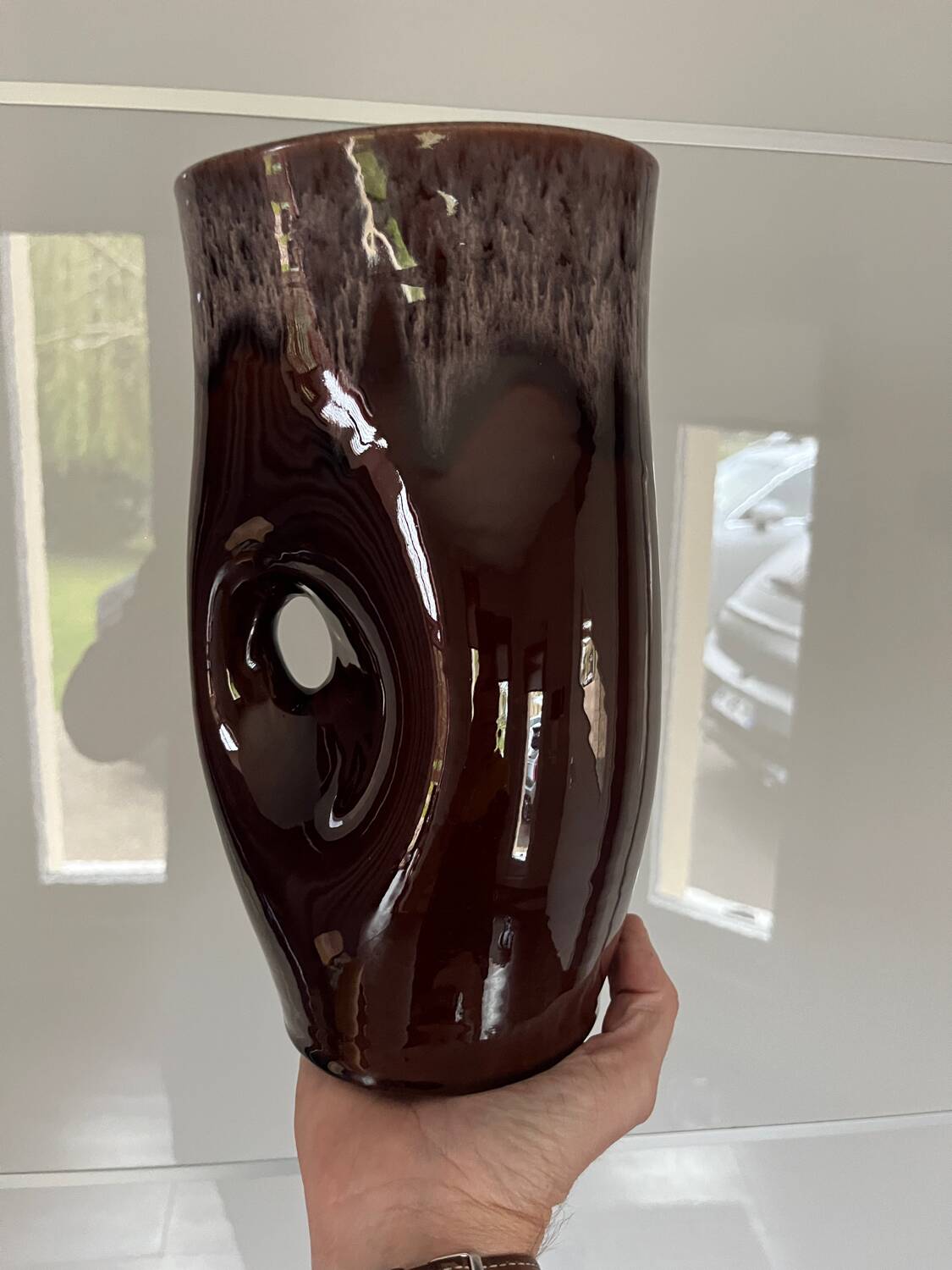 Vintage ceramic vase from Accolay 1960