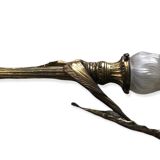 Paire d'appliques flambeaux ou torches bronze XIXème
