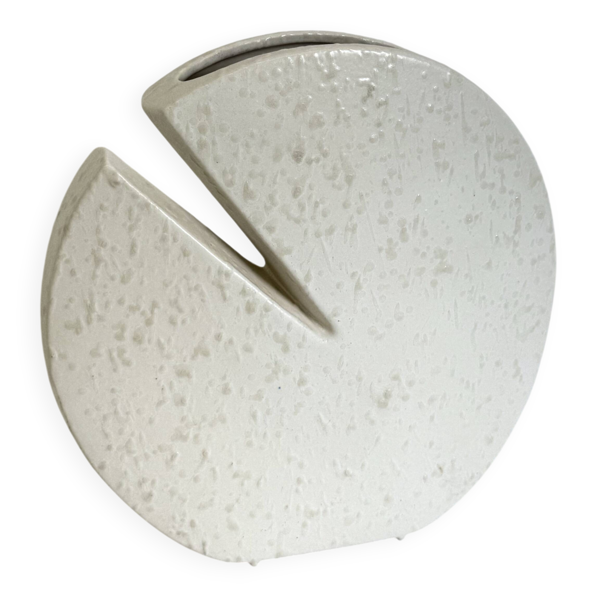 Off-white ceramic vase by Nereo Boaretto