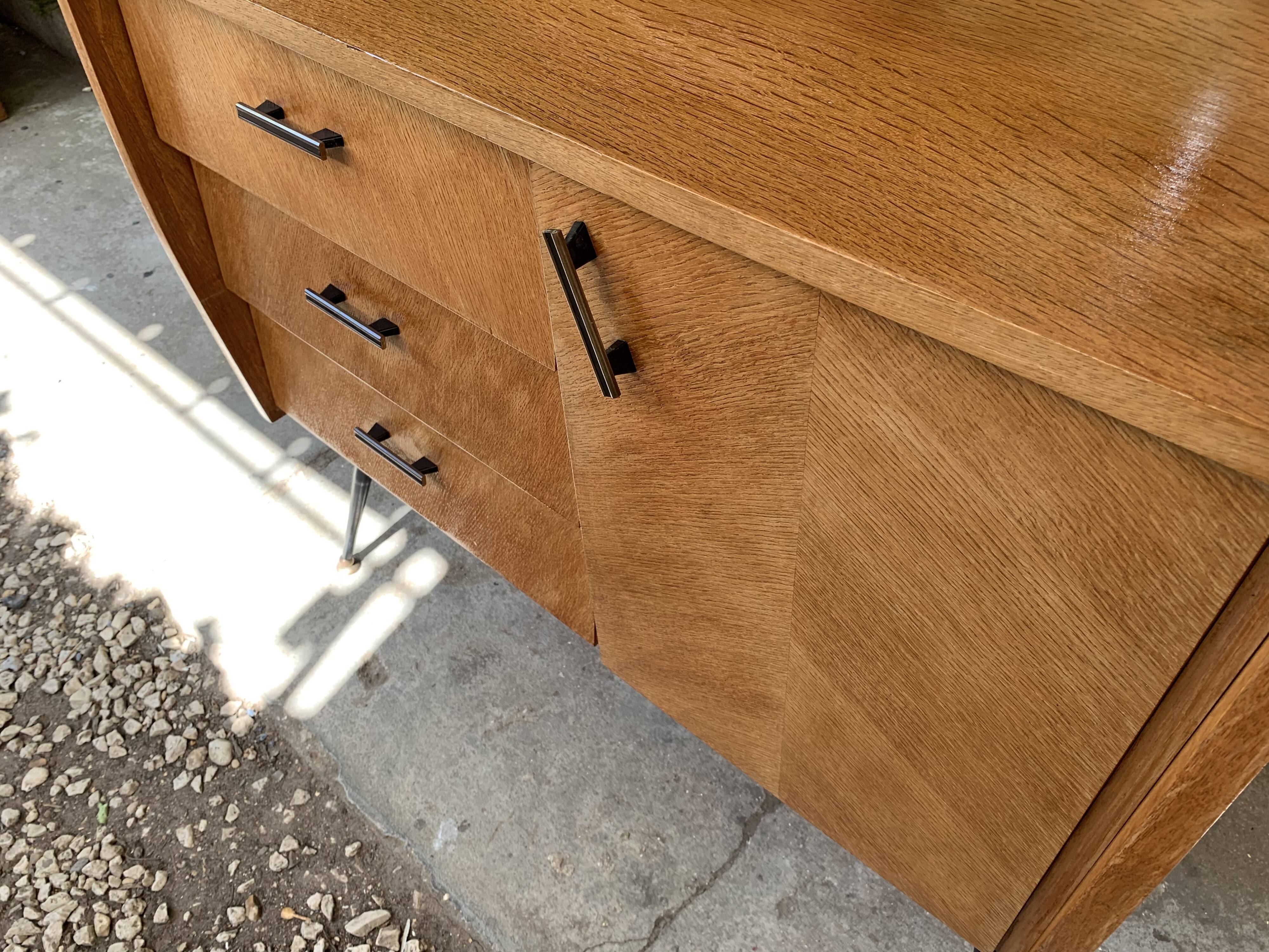Buffet commode pieds compas 50’s