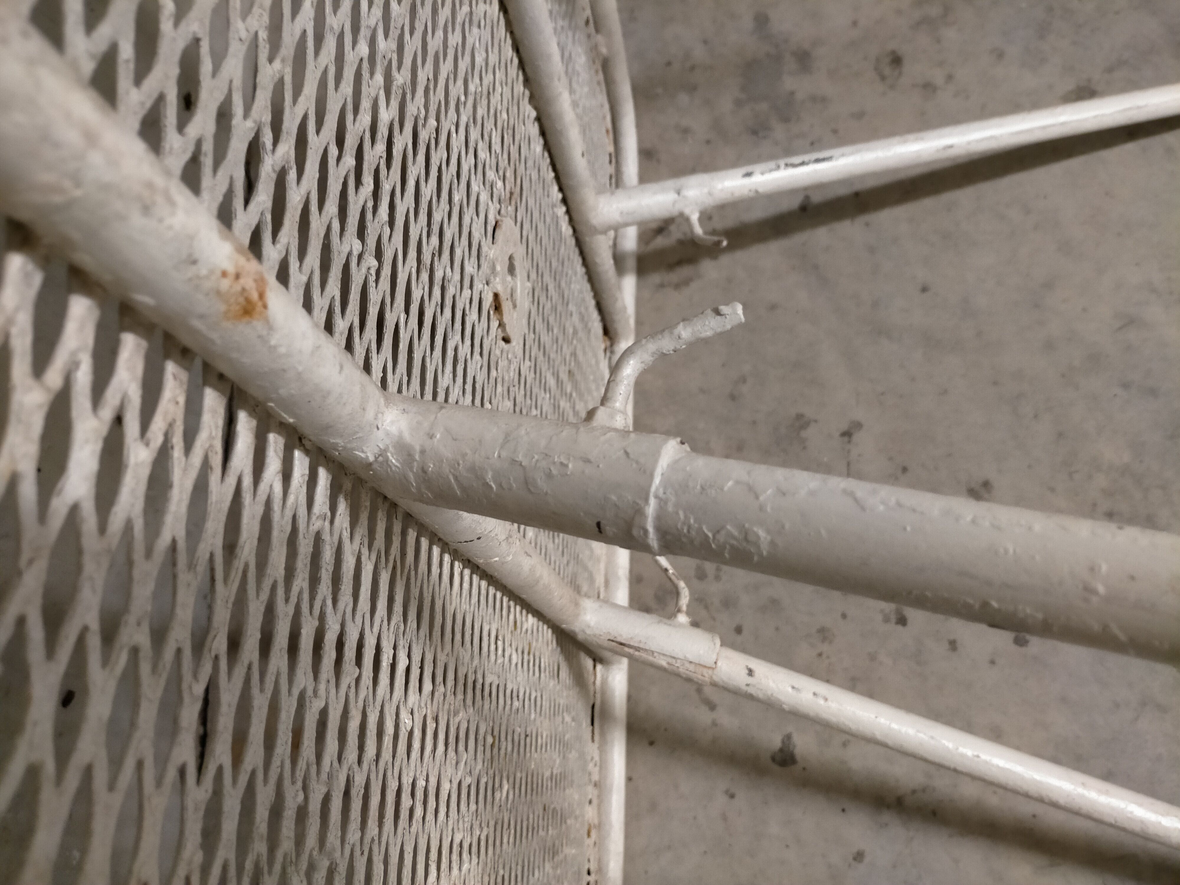 René Malaval vintage perforated metal garden furniture Seducta 1950s