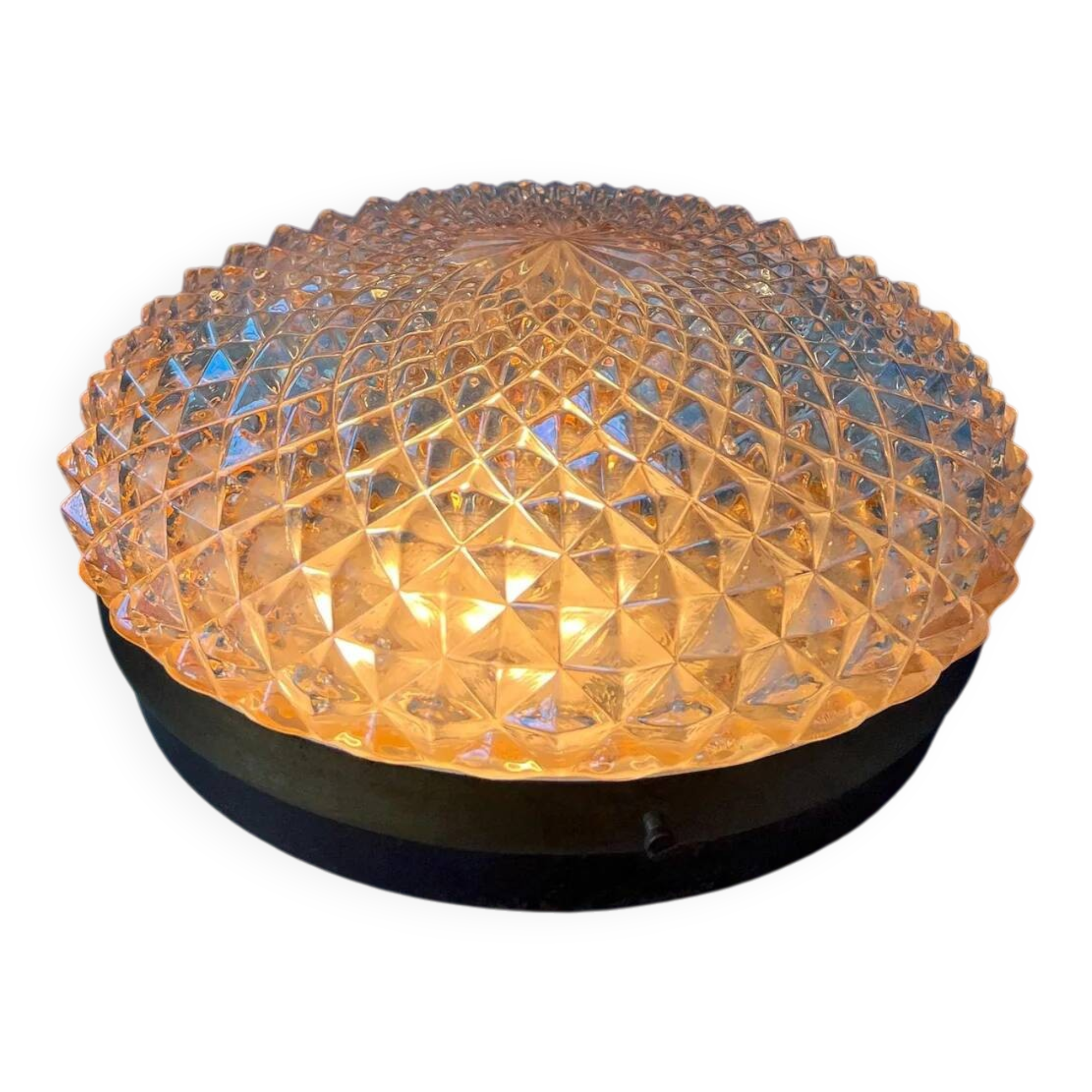 Mid-century crystal glass ceiling light
