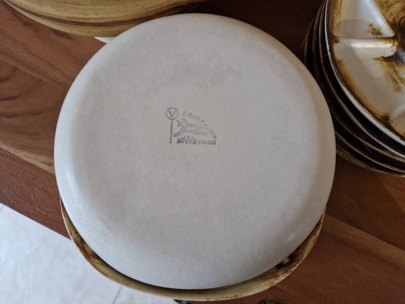Longchamp, France - Earthenware fondue set - Design 1960/70