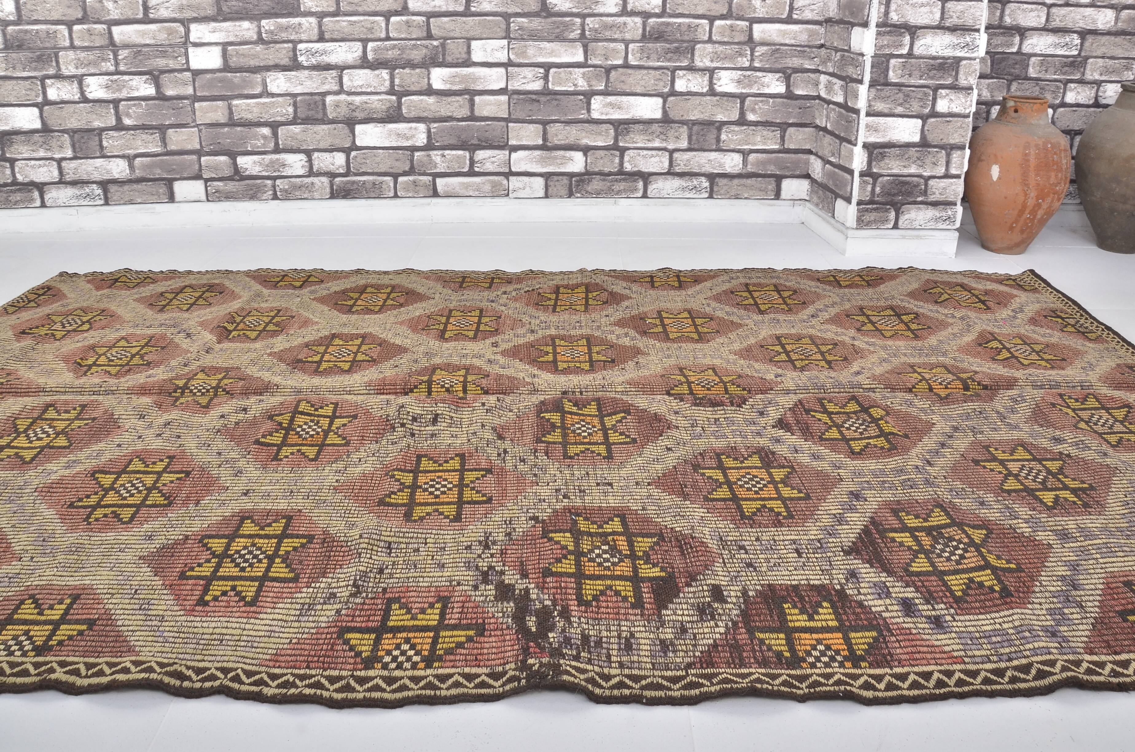 Geometric Anatolian Floor Kilim Rug sku 1656
