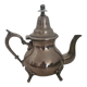 Oriental teapot in silver metal