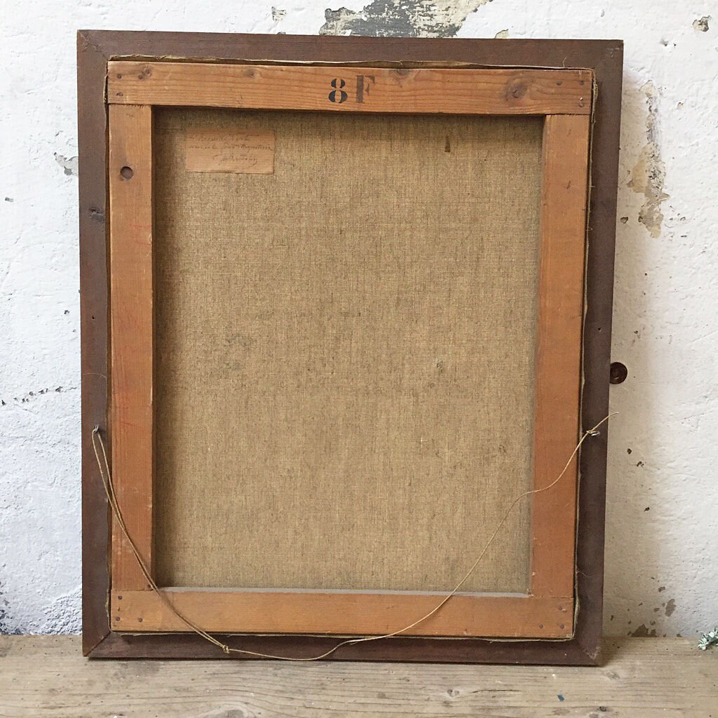 Old oil canvas turned it green 43 x 54cm