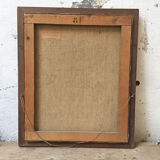 Old oil canvas turned it green 43 x 54cm