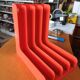 Orange vinyl rack
