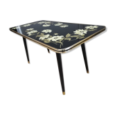Table basse pied comas plateau verre
